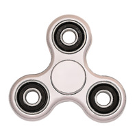 Fidget Spinner Gyroscope à doigts électroplaqué à quatre roulements, à trois pales, anti-stress, jouet rotatif pour les doigts