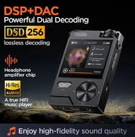 Lecteur MP3 HiFi sans perte en alliage de zinc de qualité supérieure avec prise en charge DSD, égaliseur EQ et grand stockage de 128 Go pour audiophiles