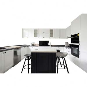 Gabinete de Cocina de Madera Maciza de Estilo Europeo, Moderno y Elegante, con Perillas de Latón, Venta al por Mayor - Product Image 6