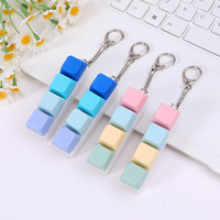 Keyboard Caps Toy Press Stress Relief Fidget Button Key Caps Fidget Click Keycap Fidget Keychain for Stress Relief