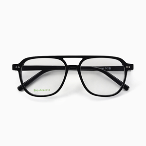Lunettes de luxe en acétate biologique Mazzuchelli légères et confortables style pilote pour hommes femmes - Product Image 1