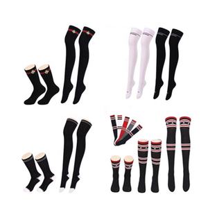 Stoking Panjang Gadis Katun Combed, Kaus Kaki Tinggi Diatas Lutut Bergaris Musim Gugur Musim Dingin - Product Image 4