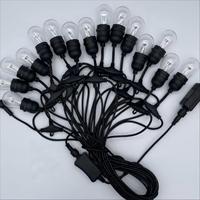 Groothandel E27 Festoon Vervangbare Socket Waterdichte IP65 Buiten Cafe Bistro Tuin Seizoensgebonden Avondbelichting Sfeerverlichting S14 Retro