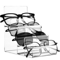 Nouveau Présentoir en Acrylique 2026 pour Portefeuilles, Cosmétiques et Lunettes, Transparent Trapézoïdal, Personnalisable