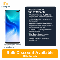 Remplacement pour l'écran OLED du Samsung Galaxy S10 5G, panneau d'origine + verre remplaçable, avec cadre d'origine, grade A