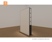 Magasin de détail personnalisé moderne et robuste porte coulissante en verre en alliage d'aluminium vitrine pleine vision vitrine LED
