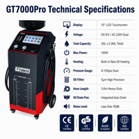 Machine de vidange et de remplacement de liquide de transmission automatique GATmatic GT7000Pro 10'' à écran tactile avec chauffage et imprimante