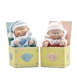 Poupée en céramique Boîte à musique Figurine Poupée hochant la tête Boîtes à musique Cadeau d'anniversaire pour enfants Cadeau de pleine lune - Product Image 5