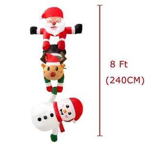 Achetez le Père Noël, les rennes et le bonhomme <span class=keywords><strong>de</strong></span> neige gonflables HLC pour la saison <span class=keywords><strong>de</strong></span> Noël avec lumières LED, décoration <span class=keywords><strong>de</strong></span> fête extérieure suspendue, nouveauté - Product Image 2