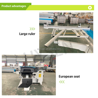 Scie à panneaux horizontale MJ6138D avec table coulissante, haute précision, tension 380V/220V, longueur de travail maximale 3800mm pour une utilisation facile