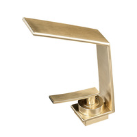 Robinet de lavabo cascade monocommande en céramique doré brossé, style luxe léger, pour meuble de salle de bain, eau chaude et froide