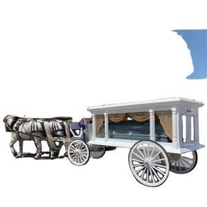 2024 Hot <b>Sale</b> Funeral <b>Hearse</b> Carriage Best Price Horse-Drawn Grey Coffin Wagon Manufacturer's Special Transportation - Product Image 2