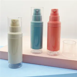 15ml 30ml bouteilles de lotion pompe à crème sans air pour soins de la peau en plastique coloré cosmétique