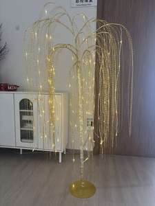 Meilleures ventes Nouvelle lumière d'arbre de <span class=keywords><strong>saule</strong></span> pleureur LED de Noël 60 cm <span class=keywords><strong>Blanc</strong></span> chaud Cuivre Extérieur IP44 pour la décoration de jardin, de fête <span class=keywords><strong>et</strong></span> de mariage - Product Image 3