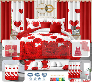 Ensemble de literie king size à expédition rapide, 26 pièces, ensemble de couvre-lit matelassé avec ensemble de salle de bain et chemises de nuit - Product Image 6