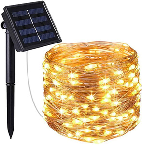 Fornitore della cina <span class=keywords><strong>balcone</strong></span> giardino atmosfera solare luci della stringa di 100 led filo di rame ha portato luci di filo di rame luci leggiadramente - Product Image 1