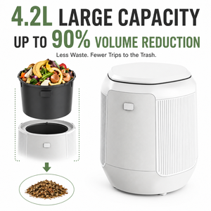 เครื่องกำจัดเศษอาหารแบบตั้งโต๊ะ 450W ความจุ 4.2 ลิตร พร้อมระบบอบแห้ง บด และควบคุมกลิ่น ใช้เวลา 4 ชั่วโมง - Product Image 5