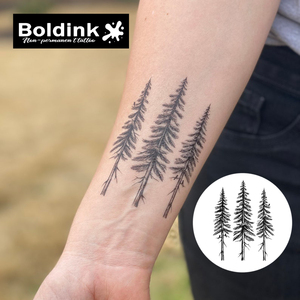 Tatouage au jus <span class=keywords><strong>de</strong></span> Jagua Boldink personnalisé, effet forêt <span class=keywords><strong>de</strong></span> sapins réaliste, résistant à l'eau, longue durée (2 semaines) - Product Image 3