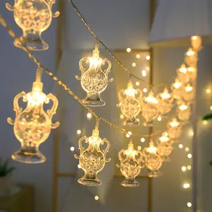 Ramazan ışıkları yıldız ay dize ışıkları pil kumandalı kapalı pırıltı ışıkları ramazan Kareem ve Eid Mubarak süslemeleri