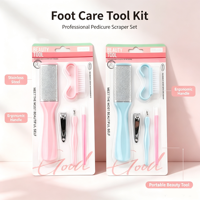 Kit professionnel de soins des ongles en acier inoxydable, ensemble de manucure et pédicure avec coupe-ongles, ciseaux à cuticules et limes à ongles pour la maison