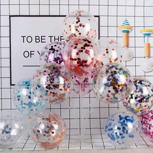 12-Inch Sequin Glitter <b>Balloon</b> Set Processed Wedding Birthday Party Internet Celebrity <b>Decorations</b> Direct Wholesale - Product Image 1