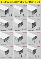 Profilé en aluminium pour bande LED KN38, luminaire linéaire suspendu double face, éclairage haut et bas, 5090, dissipation thermique par extrusion de canal