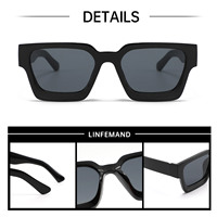 Lunettes de soleil Sunray Bold surdimensionnées multicolores à monture épaisse en PC et verres en PC, élégantes pour hommes et femmes, pour un usage quotidien décontracté