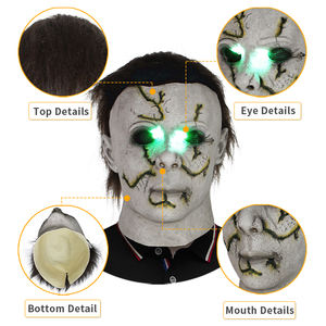 McMel Film Moonlight Heart Panic Fear Latex Major McMel Ghost Head Scary Mask Prop Horror Michael Myers Mask Movie Prop - Product Image 2