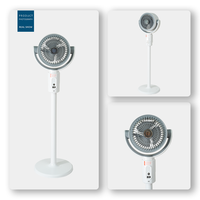 Ventilateur de Circulation d'Air sur Pied 7 Pouces, Oscillation Automatique, 3 Hauteurs Réglables, Rechargeable, pour Bureau et Maison