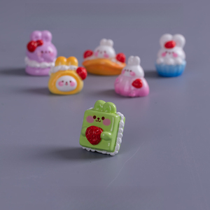 Décoration de jardin KI Zhuojing : Adorables lapins pour <span class=keywords><strong>le</strong></span> thé de l'après-midi, accessoires pour maison de poupée, voiture et bureau - Product Image 3
