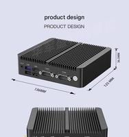 Mini PC Industrial N2840 con Doble Red y Doble Puerto Serial J1900, Bajo Consumo, Linux Comercial Ubuntu, Computadora Integrada sin Ventilador RS458/232