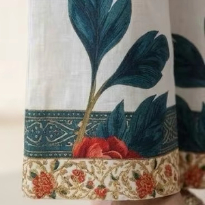 Tissu en polyester effet lin, toucher luxueux, drapé doux, imprimé numérique, toutes saisons - Product Image 1