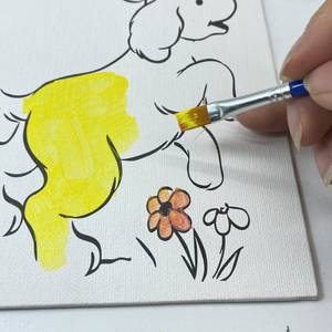 Tạo Bảng màu tự làm với 6 sơn acrylic và 1 cọ cho trẻ em vẽ - Product Image 2