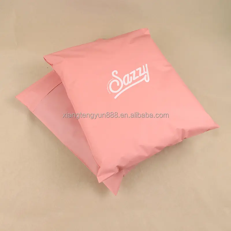 Plastik posta çantaları yastıklı zarflar nakliye parlak pembe posta çantası posta teslimat çantası