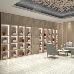 Espositori per Scarpe di Lusso in Stile Mall, Scaffali Metallici a Parete, Armadietto Porta Scarpe e Borse con Illuminazione - Product Image 3
