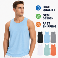 Canotta Senza Maniche di Alta Qualità, Asciugatura Rapida, Traspirante, per Palestra e Corsa, Design Personalizzato OEM ODM con Logo Stampato, Unisex