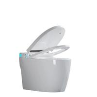 Cuvette de toilette allongée intelligente en céramique Offre Spéciale avec rinçage à jet siphon Bidet automatique et siège chauffant télécommandé-Montage au sol