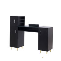 Table de manucure HONGZI au design moderne avec tiroirs, mobilier de salon en bois pour salons de beauté et salons de séjour