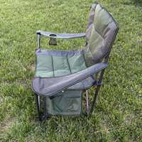 Chaise de camping et de pêche entièrement pliable, chaise d'extérieur portable, chaise pliante à dossier haut avec porte-gobelet