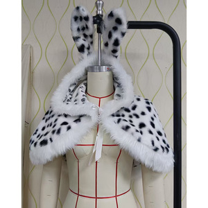Halloween <span class=keywords><strong>Cruella</strong></span> Dalbican conejo manchado estampado <span class=keywords><strong>de</strong></span> leopardo chal adulto - Product Image 4