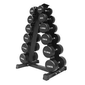 Estante para Mancuernas de acero de 6 niveles con base de goma antideslizante, almacenamiento de gimnasio plegable para 6 pares de pesas, logotipo personalizado - Product Image 4