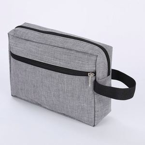 Sac cosmétique Oxford personnalisé unisexe, vente en gros, portable avec fermeture à glissière, réutilisable - Product Image 1
