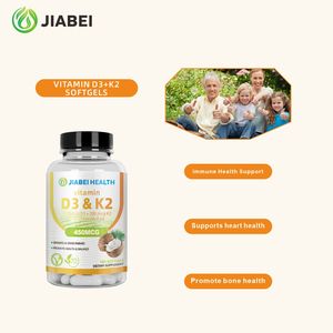 Suplemen Herbal Organik Merek Sendiri OEM/ODM Kapsul Vitamin D3-K2 untuk Suplemen Herbal Premium Oral - Product Image 1