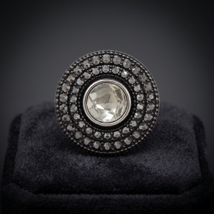 กระดุมทองเหลืองทำมือเคลือบสี Gunmetal แบบหลายแถว สำหรับงานแต่งงาน วันครบรอบ และงานพิธีการ สำหรับทั้งชายและหญิง ติดด้านหน้า/ข้อมือเสื้อ - Product Image 5