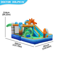 Prêt à expédier – Vente en gros – Fournisseur en ligne – Château gonflable en tissu Oxford avec toboggan pour usage familial et domestique dans la cour