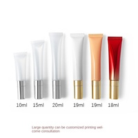 Tube souple cosmétique en gros pour brillant à lèvres 10g 20g, noir mat, rose, vert, violet, blanc, tube pour crème contour des yeux, emballage personnalisé OEM