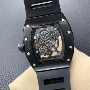 Reloj mecánico automático para hombre con esqueleto de zafiro 055 de alta calidad estilo RM, reloj de negocios de moda con incrustaciones de diamantes de lujo - Product Image 3