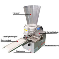 Machine à raviolis entièrement automatique, machine commerciale intégrée pour la fabrication et le remplissage de raviolis, empanadas, samosas et gyozas