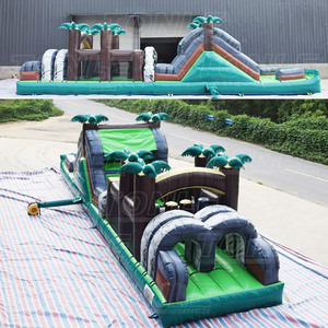 Campo de obstáculos inflable mini de La Selva barata, campo de asalto tropical inflable de la diversión del recorrido para la venta - Product Image 4