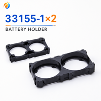 33155-1x2 Braket Penyangga Sel Baterai Modular Plastik 2 Slot untuk Perakitan Paket Baterai Silinder Lithium LiFePO4